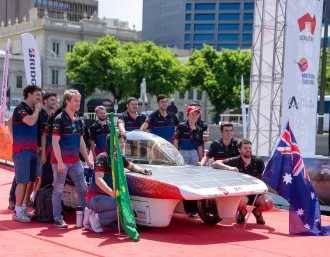 Australian team winning with Maxeon cells at the World Solar Challenge 2023